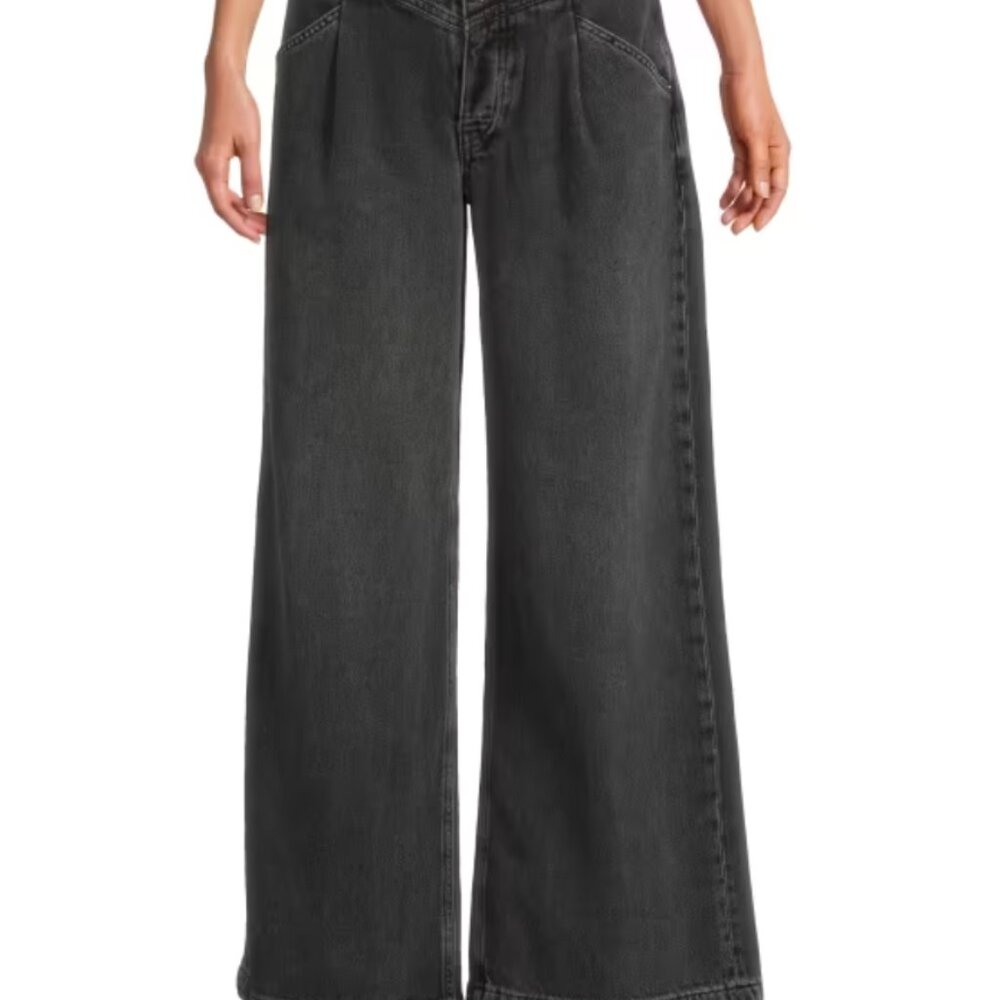 **NWT** Free People Care Super Sweeper High Rise Wide Leg Jeans - We the Free